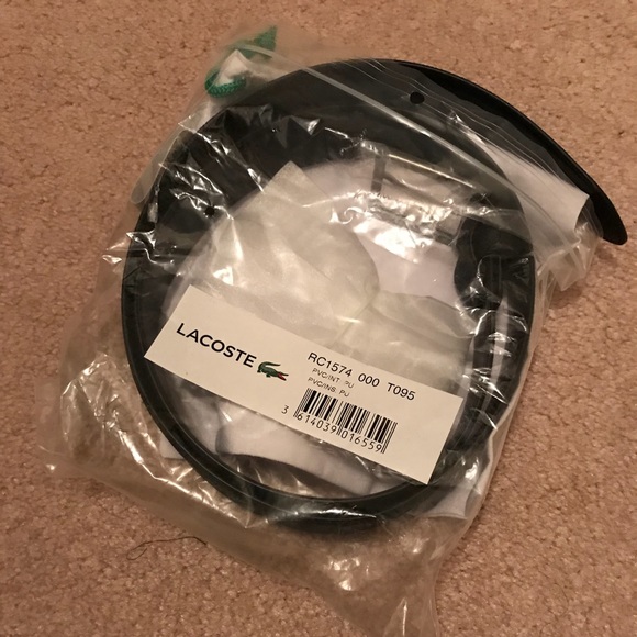 LACOSTE ENGRAVED TONGUE BUCKLE PETIT PIQUÉ BELT - Picture 2 of 3